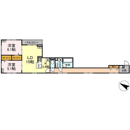 セレスティア大森東（204） 間取り図画像