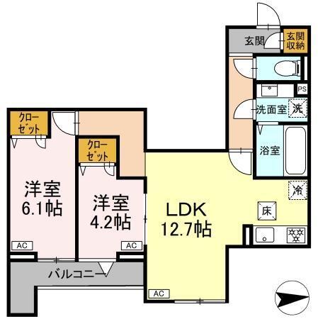 オルテンシア（101） 間取り図画像