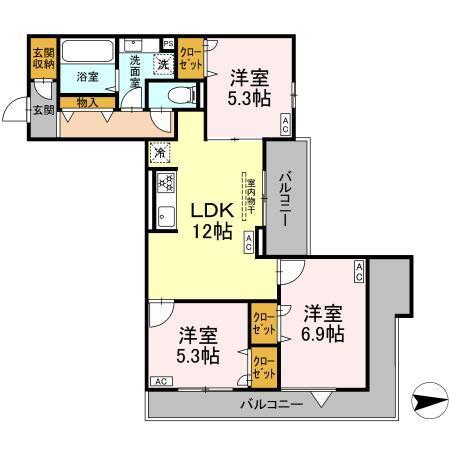 オルテンシア（307） 間取り図画像