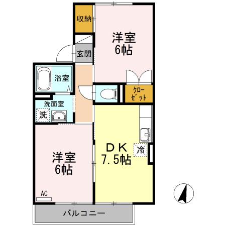 カネダイハウス３（205） 間取り図画像