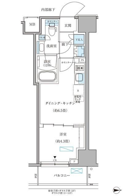 パークアクシス住吉ガーデンスクエア（1005） 間取り図画像