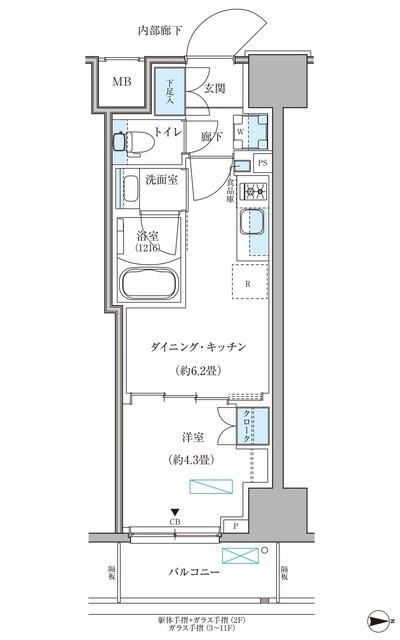 パークアクシス住吉ガーデンスクエア（1009） 間取り図画像