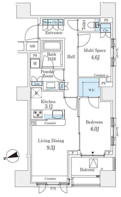 パークホームズ市谷薬王寺セントガレリア（503） 間取り図画像