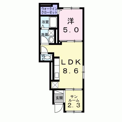 メゾン　ド　ベル（102） 間取り図画像