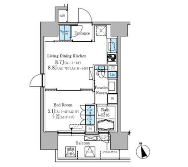 パークアクシス高田馬場（403） 間取り図画像