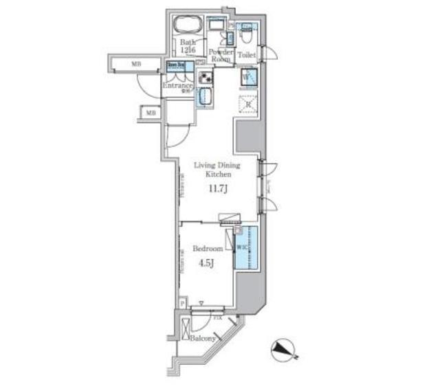パークアクシス小伝馬町（204） 間取り図画像