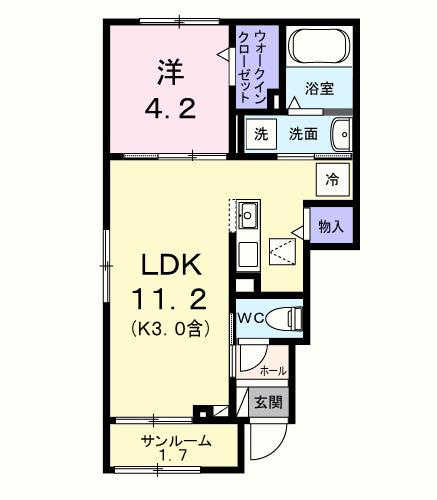 ソフィアツー（101） 間取り図画像