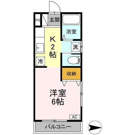 ハーミテージ（201） 間取り図画像