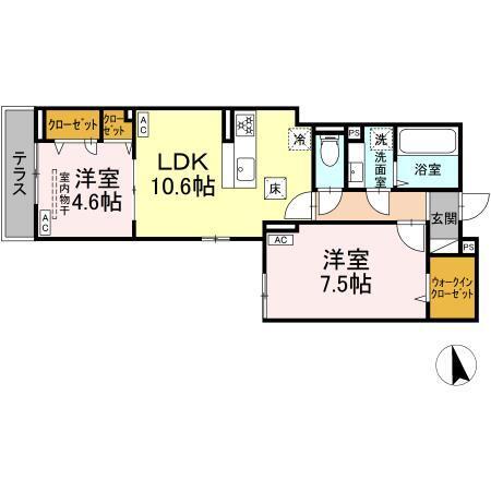 (仮称)徳丸7丁目PJ（102） 間取り図画像