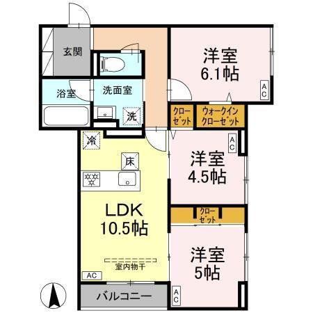 グランドゥール・ショコラ（105） 間取り図画像