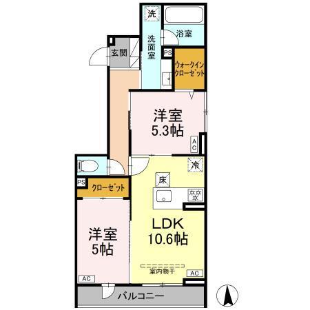 グランドゥール　ラテール（103） 間取り図画像