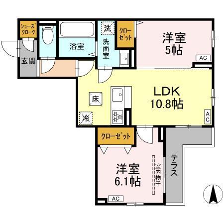 セレスティア北小岩Ⅲ（102） 間取り図画像