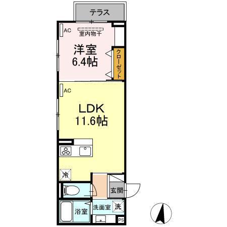 アンジュール高松（102） 間取り図画像