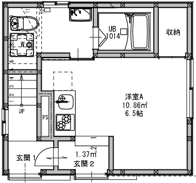 ハウス　みるくモカ（モカ棟）（101） 間取り図画像