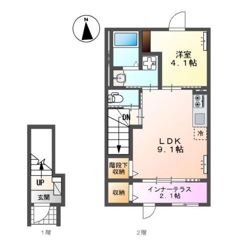 仮）多摩市永山　アパート新築工事 間取り図画像