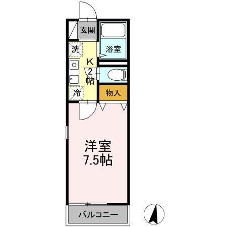 ウィズ中村橋　ⅠⅡ（Ⅱ-208） 間取り図画像