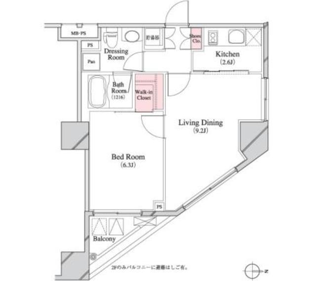 パークキューブ八丁堀（908） 間取り図画像
