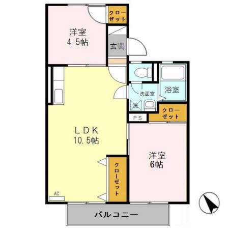 グリーンハイツ（202） 間取り図画像