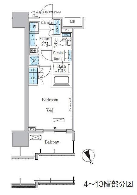 パークアクシス浅草・田原町（1202） 間取り図画像