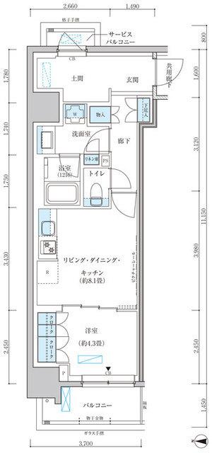 パークアクシス池袋イースト（507） 間取り図画像