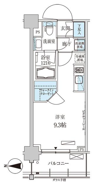 パークアクシス菊川ステーションゲート（402） 間取り図画像