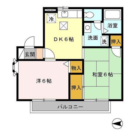 ガーデンヒルズ　Ｃ（103） 間取り図画像