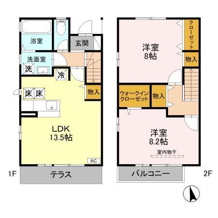 花水木　ＡＢＣＤＥ（D101） 間取り図画像