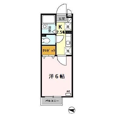 Ｗｅｓｔ Ｆｉｖｅ−ｓ（205） 間取り図画像