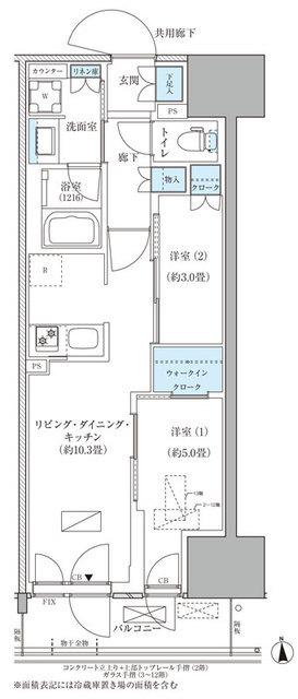 パークアクシス品川天王洲アイル（708） 間取り図画像