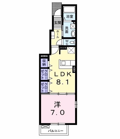 カーサ・プラシード（101） 間取り図画像