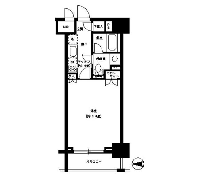 パークキューブ神田（704） 間取り図画像
