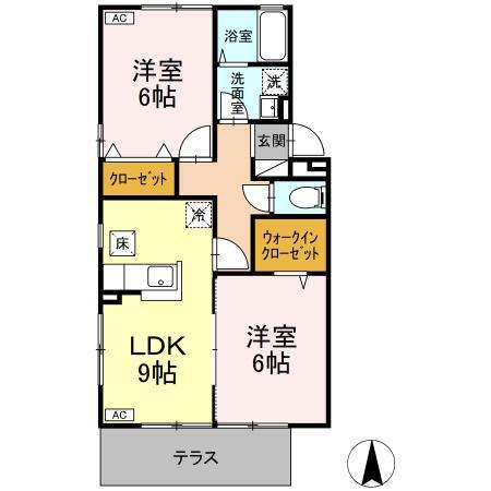 メゾンフルール（102） 間取り図画像