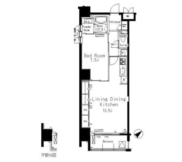 パークアクシス八丁堀（501） 間取り図画像