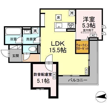 樹楽（105） 間取り図画像