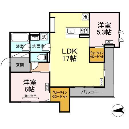 樹楽（205） 間取り図画像