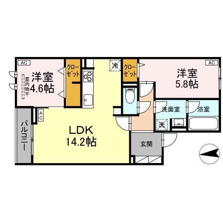 樹楽（302） 間取り図画像
