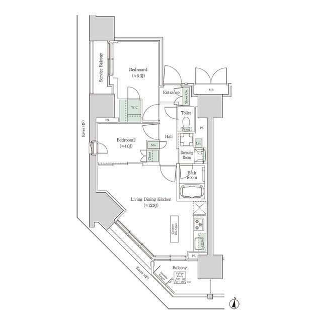 ブルックサイドレジデンス木場（1601） 間取り図画像
