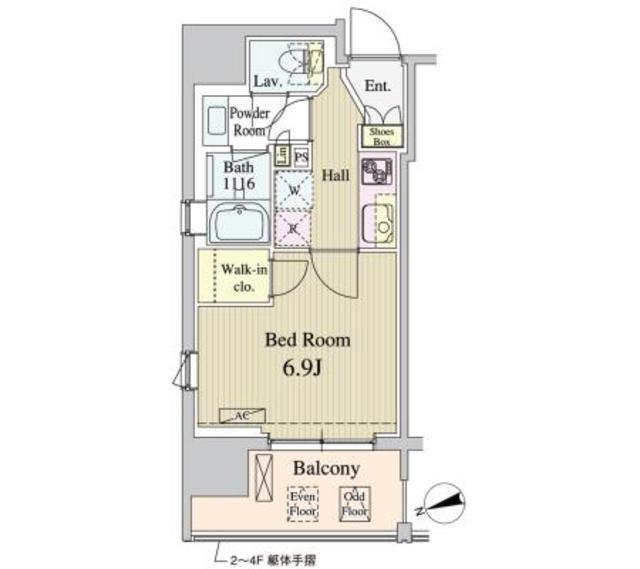 パークナードフィット新富町（301） 間取り図画像