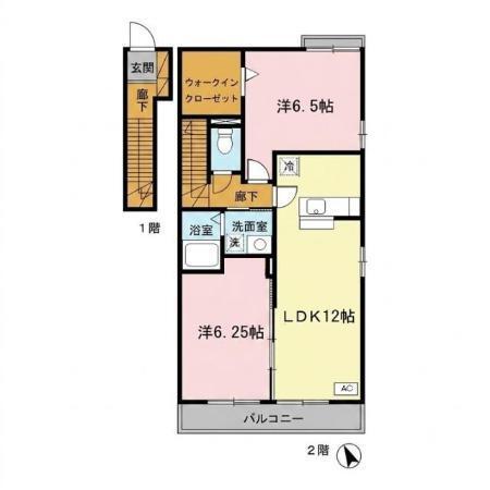 ローズコート・Ｈ（B201） 間取り図画像