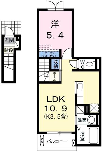 プラシードＣＯＣＯ（203） 間取り図画像