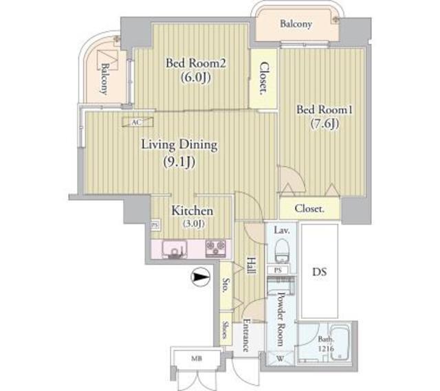 センテニアルタワー（801） 間取り図画像