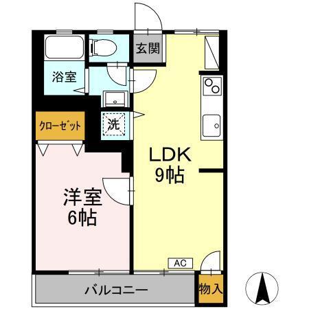 髙石マンション（306） 間取り図画像