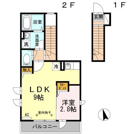 サンスマイル大和田Ｅａｓｔ（201） 間取り図画像