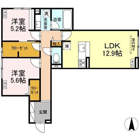 THE STATELY 子安町（101） 間取り図画像