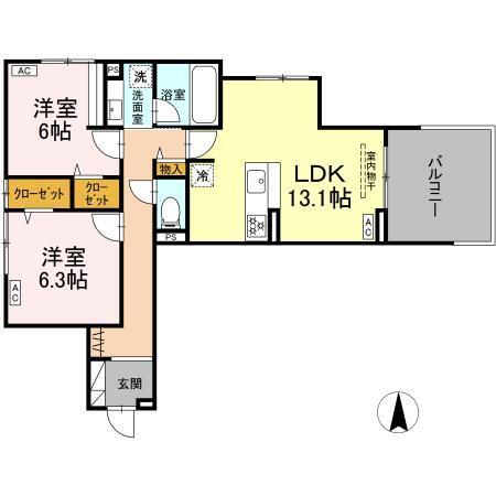 THE STATELY 子安町（401） 間取り図画像