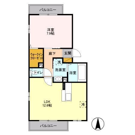 コンフォール　ヴァンテ　A棟　Ａ（103） 間取り図画像