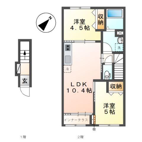 仮）日野市日野アパート新築工事 間取り図画像
