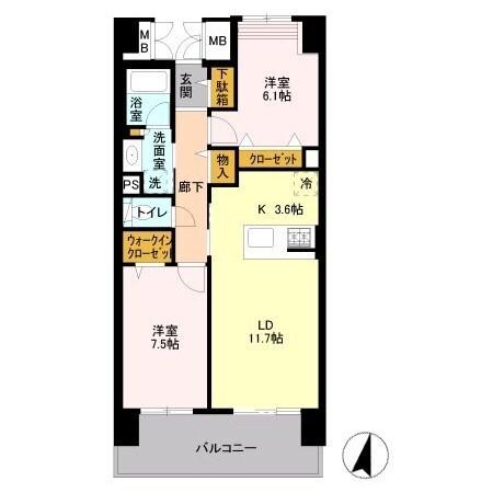ロイヤルパークス若葉台（0908） 間取り図画像