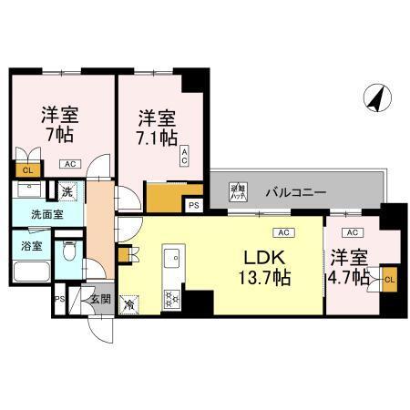 ロイジェント戸越銀座（0220） 間取り図画像
