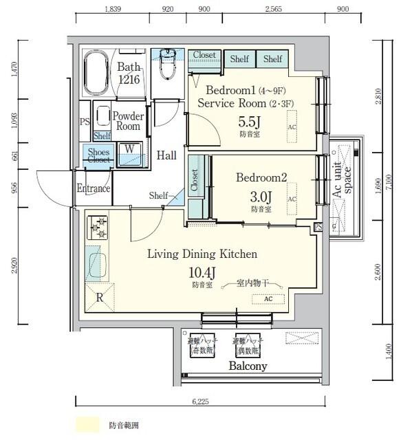 デュオフラッツ東品川　−ＯＴＯ−（204） 間取り図画像